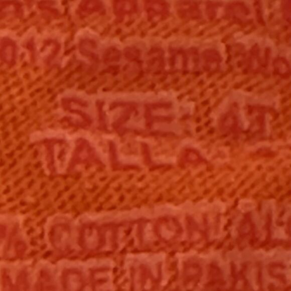 Elmo Girls Tee Size 4T Short Sleeve Sesame Street Orange Floral Happy T-Shirt - Picture 5 of 6